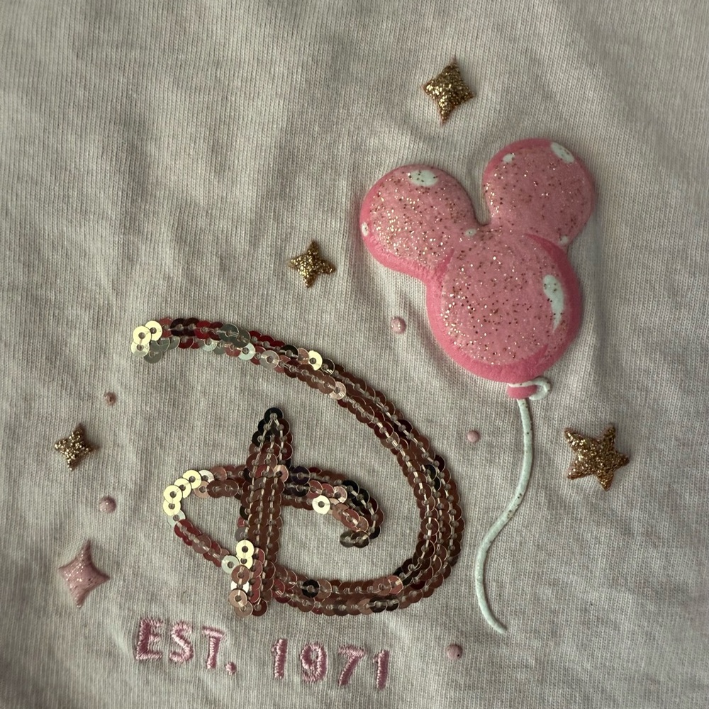 Disney World Pink Long Sleeve Spirit Jersey with Mickey Balloon Design large - Picture 4 of 5